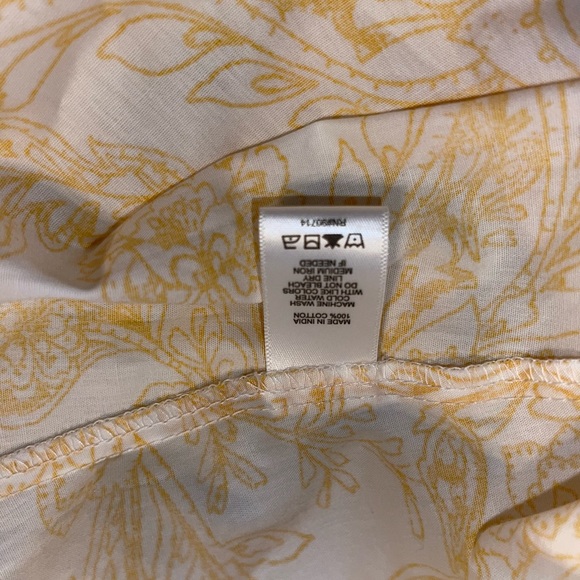 1 State puff sleeve yellow smocked dress S - Picture 5 of 10